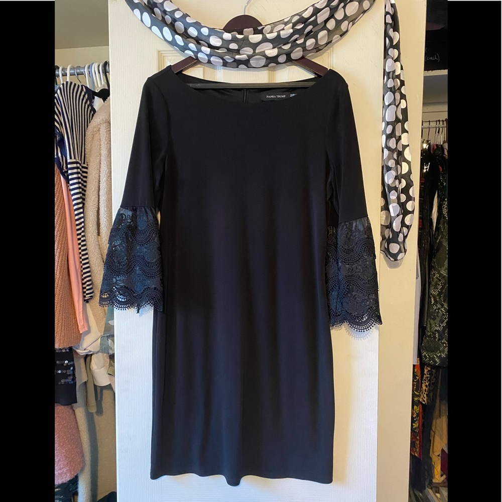 Black Dress Business Casual Lace Sleeve